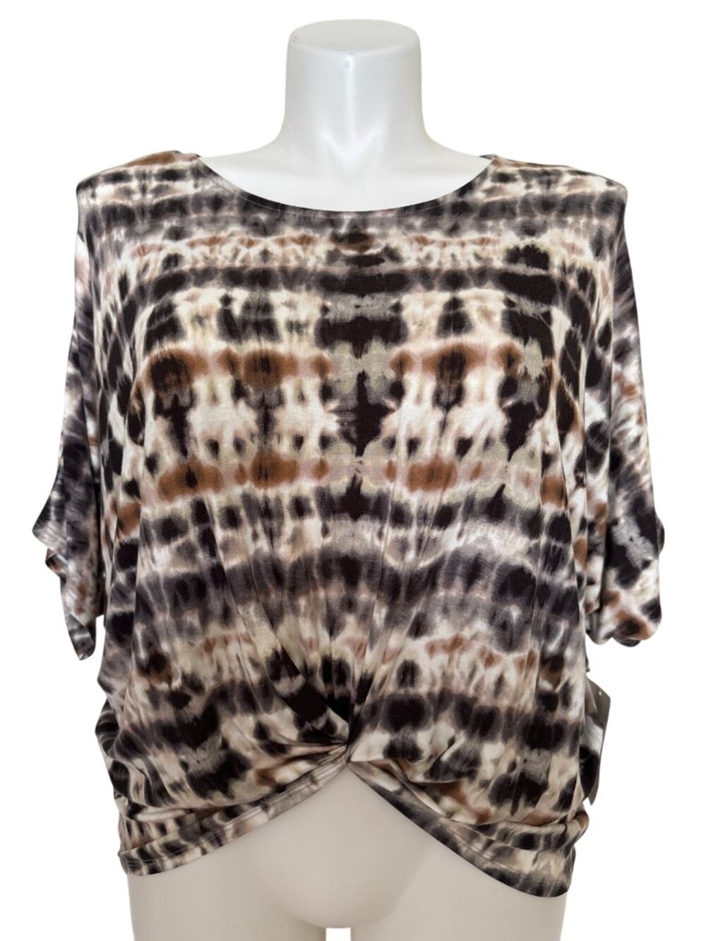 Karen Kane NWT Women's Twist-Front Tie-Dye Print Top Size XL - Picture 2 of 11